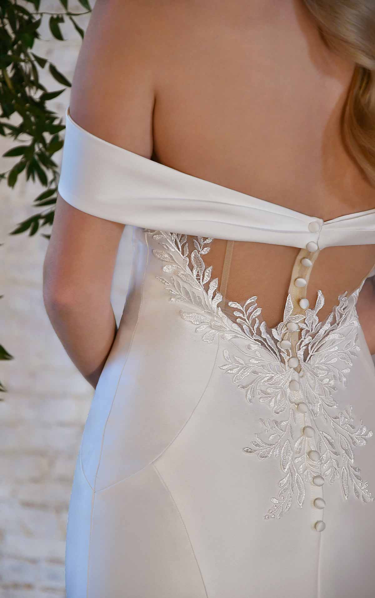 7363 Sweetheart Neckline Wedding Dress with Off-the-Shoulder Straps by Stella York